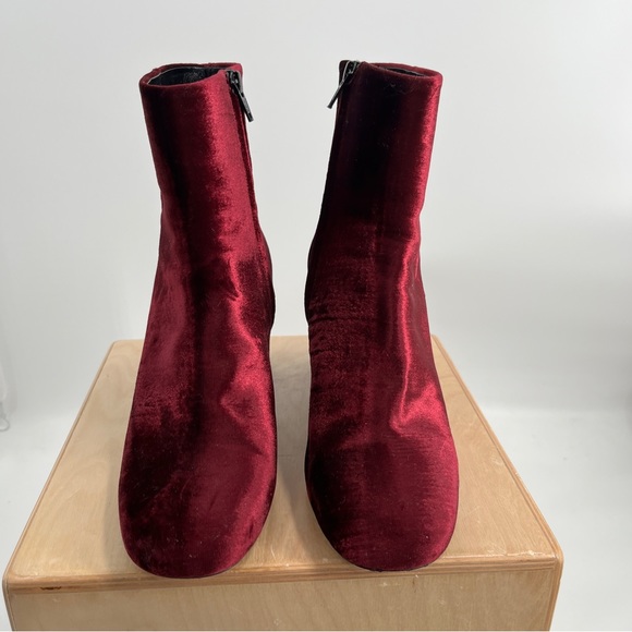 Baldan Red Wine Suede Booties 38.5 - Picture 10 of 13